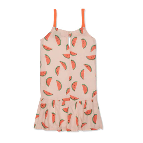 WATERMELON LINEN TANK DRESS