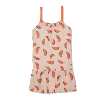 WATERMELON LINEN TANK DRESS