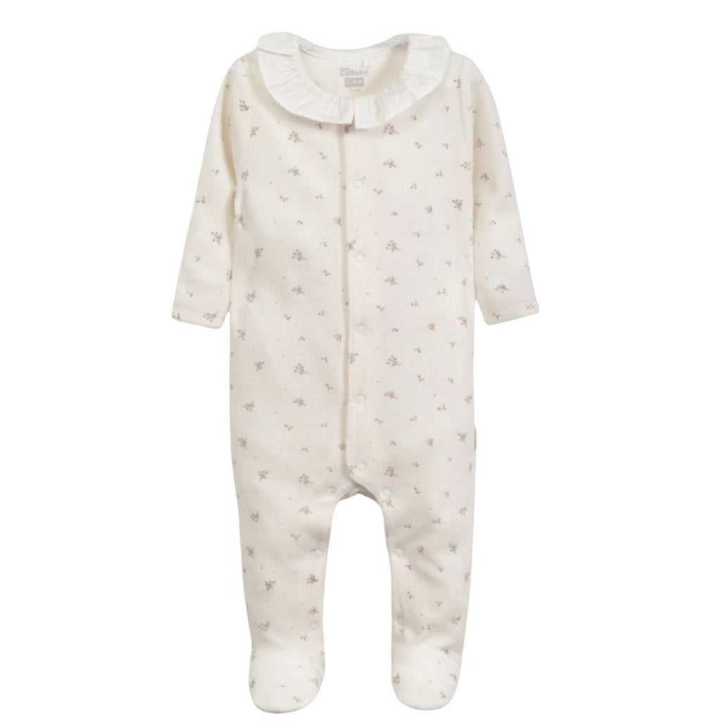 Pijama Plush Flores Blanco