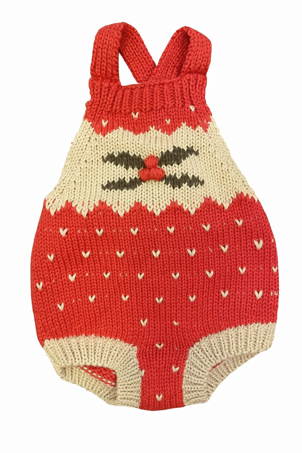 Intarsia romper Red