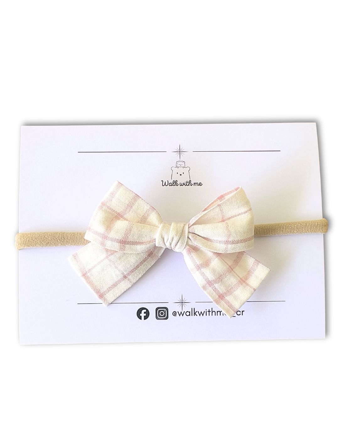 Lazo blanco con rosa
