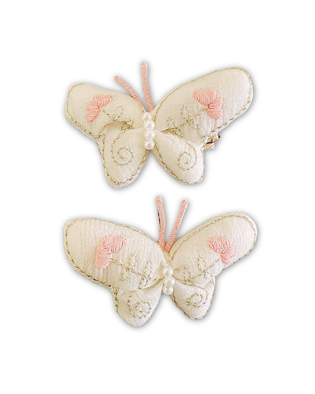 Pinzas butterfly crema