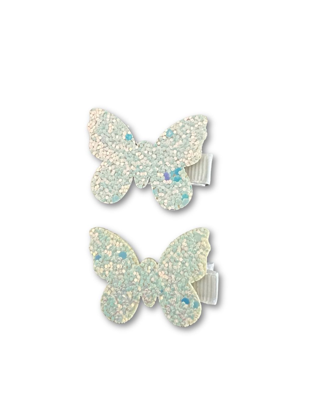 Mariposa Glitter blanca