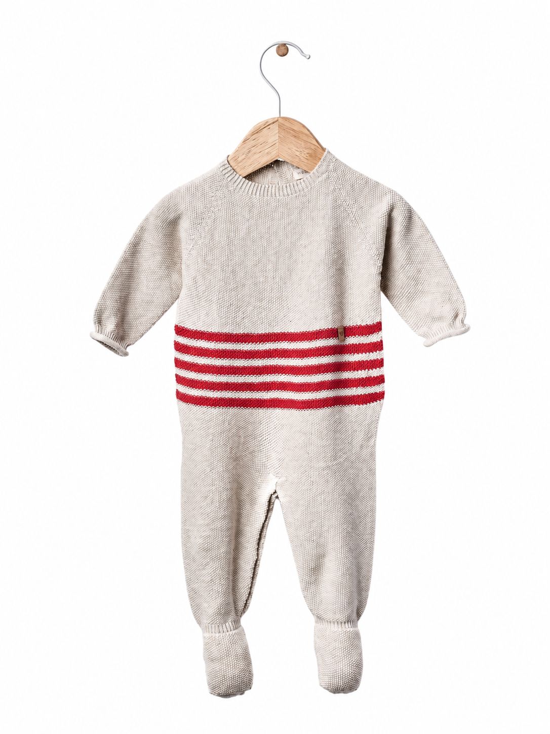 Babygrow knitted in cotton | NAVY CODE Red