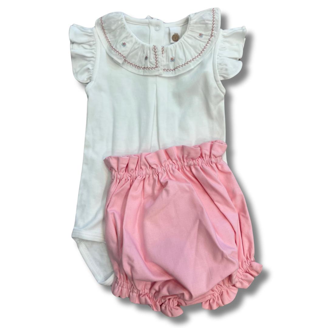 Body Rosado + Cubre pañal