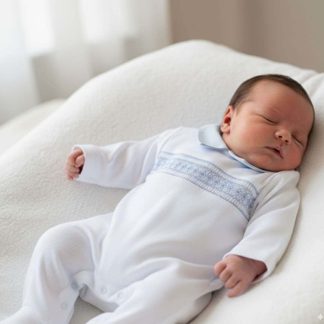 Enterito Bordado Celeste