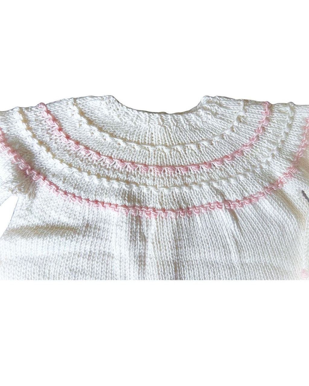 Sueter tejida bordado rosado