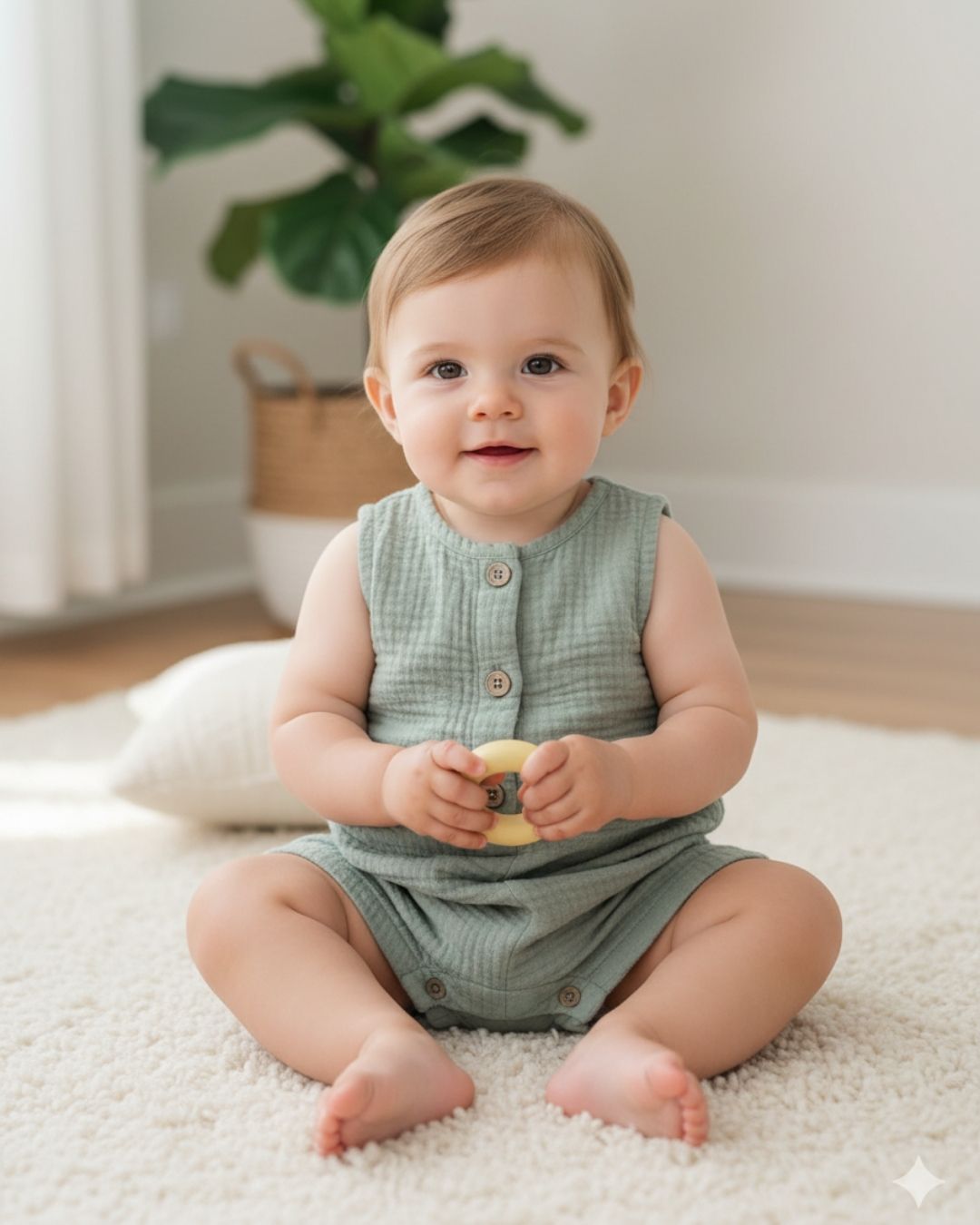 Romper Muselina verde