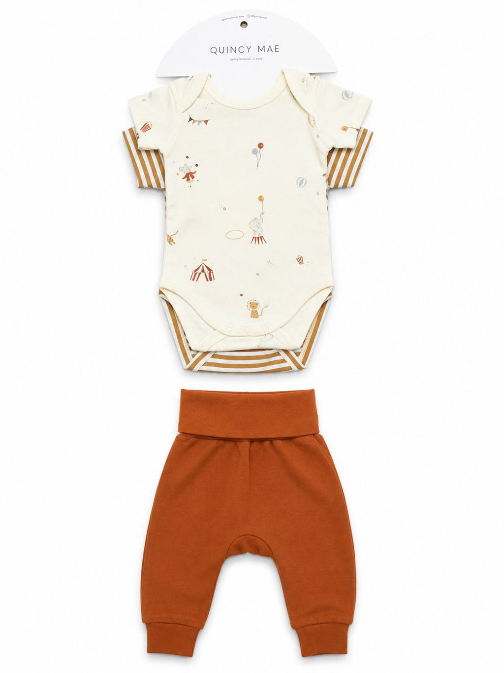 SHORT SLEEVE BODYSUIT PACK || CARNIVAL, HONEY STRIPE