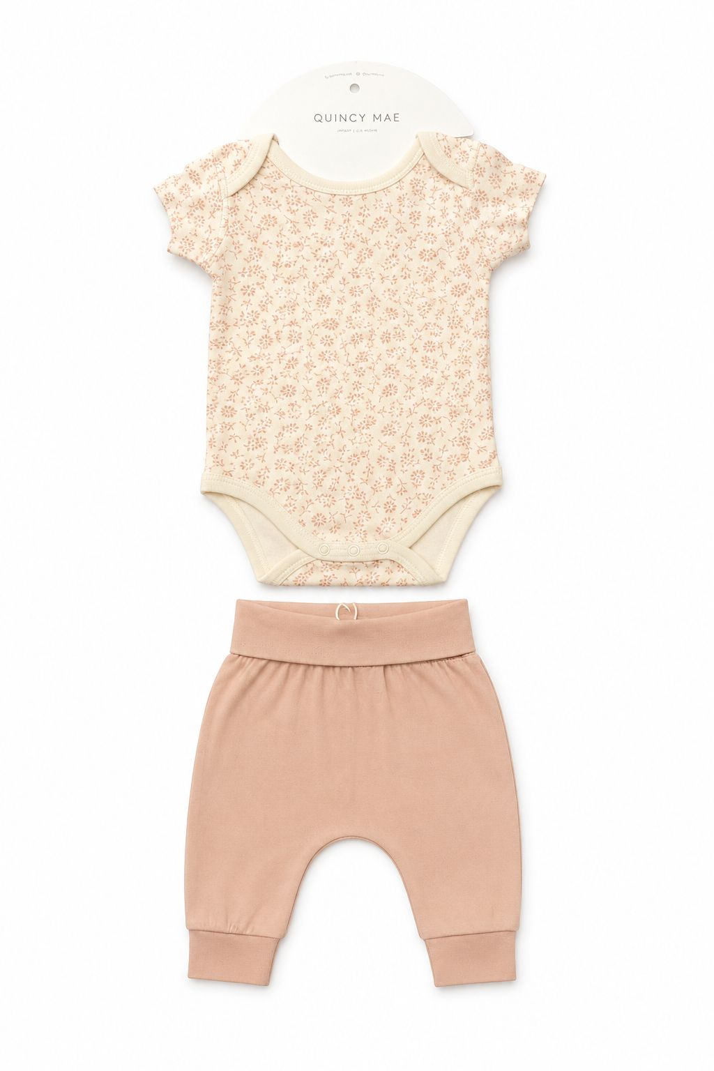 SHORT SLEEVE BODYSUIT PACK || DITSY, BLUSH