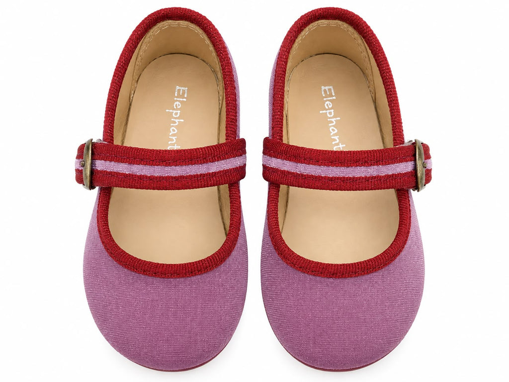 Isa Velvet Mary Jane Mauve