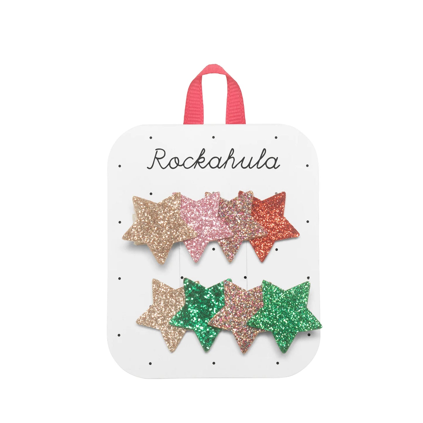 Jolly Glitter Star Clips