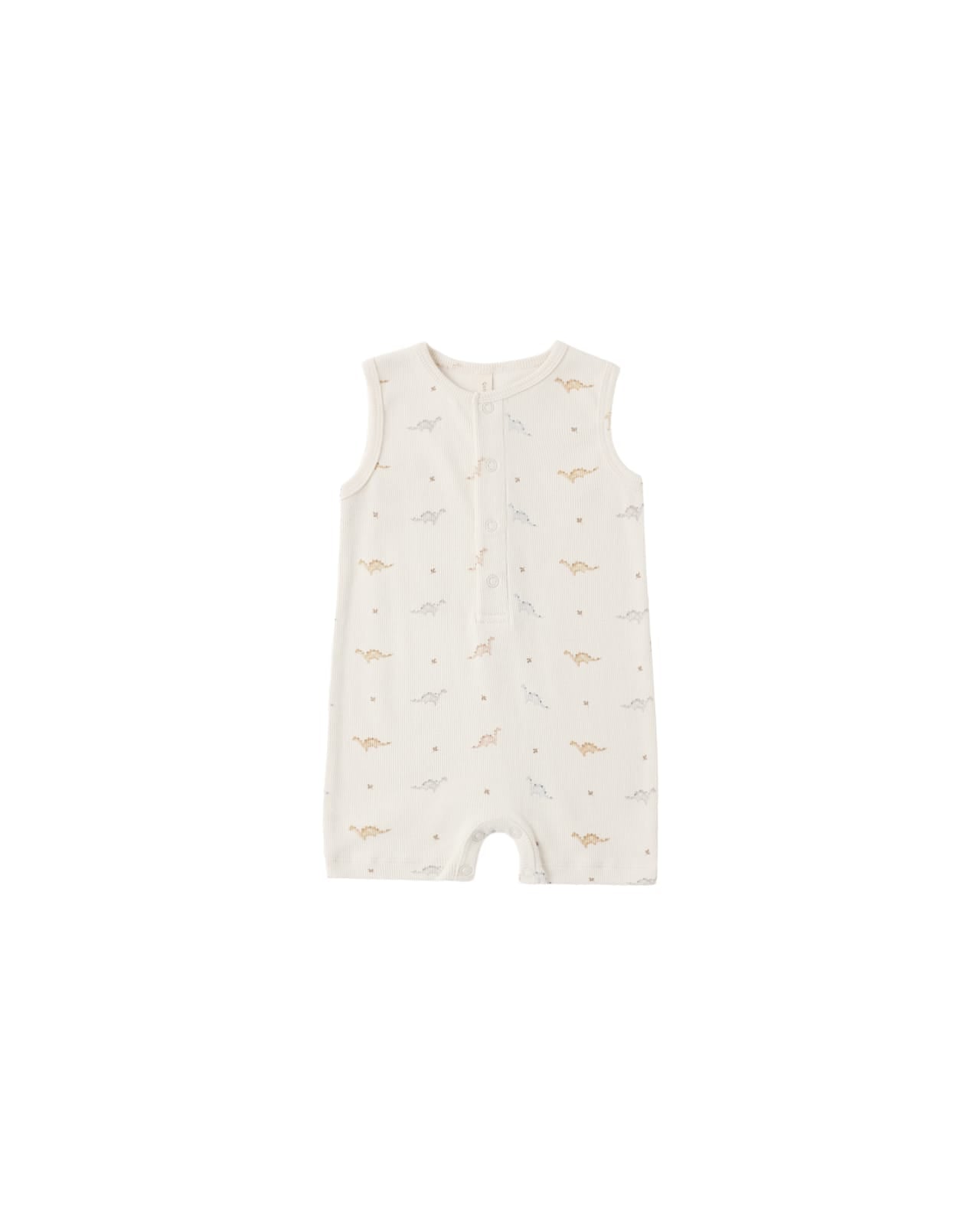 RIBBED	HENLEY	ROMPER	||	DINOS