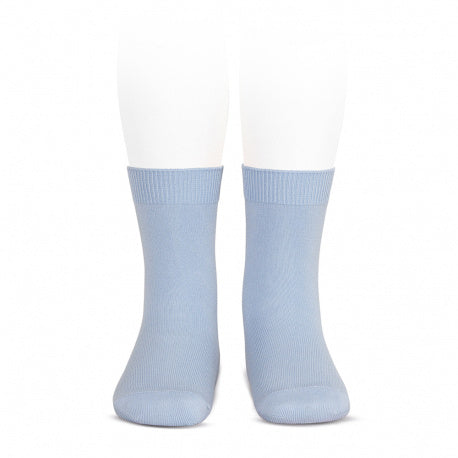 Plain stitch basic short socks