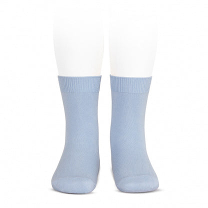 Plain stitch basic short socks