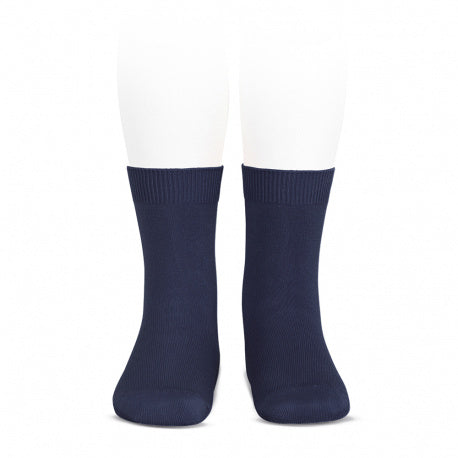 Plain stitch basic short socks