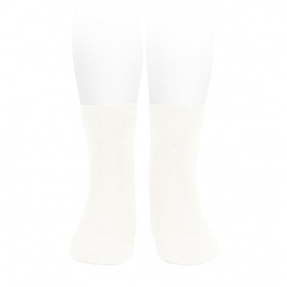 Plain stitch basic short socks