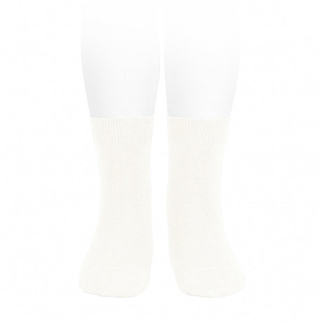 Plain stitch basic short socks