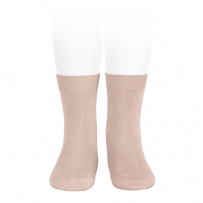 Plain stitch basic short socks