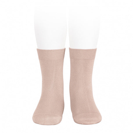 Plain stitch basic short socks