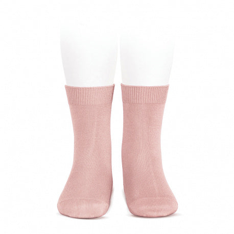 Plain stitch basic short socks