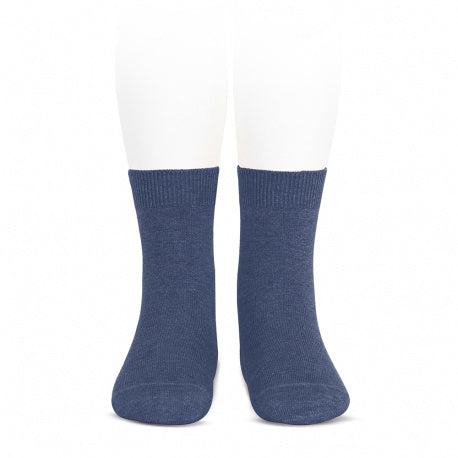 Plain stitch basic short socks