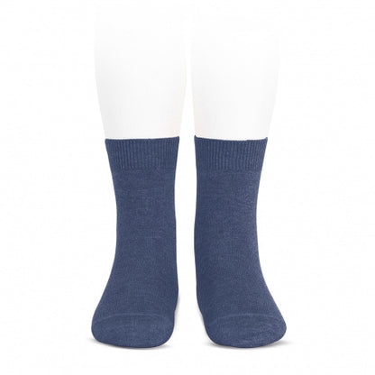 Plain stitch basic short socks