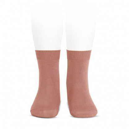 Plain stitch basic short socks