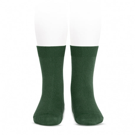 Plain stitch basic short socks