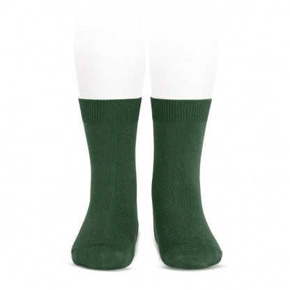 Plain stitch basic short socks