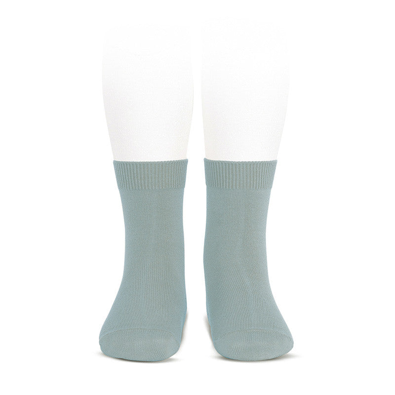 Plain stitch basic short socks