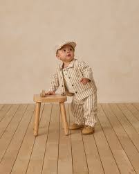 Long Sleeve Henley Tee GoldGrayson Pant Gold Pinstripe