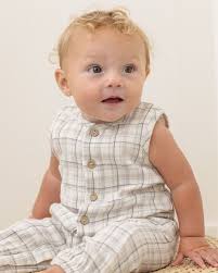 WOVEN JUMPSUIT || BLUE PLAID