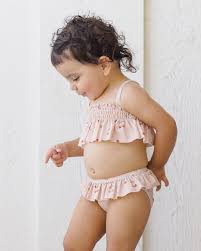 SMOCKED RUFFLE BIKINI || CHERRIES
