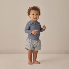 BOYS SWIM SHORT || OCEAN GINGHAM