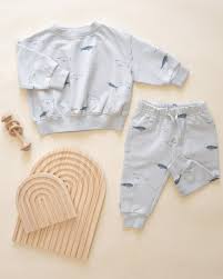 Loose-fitting fleece sweatshirt + Jogger || Narwhals