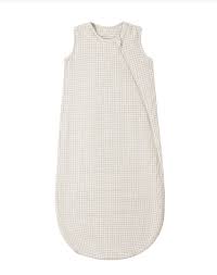 BAMBOO SLEEP BAG || OAT	GINGHAM