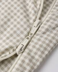 BAMBOO SLEEP BAG || OAT	GINGHAM