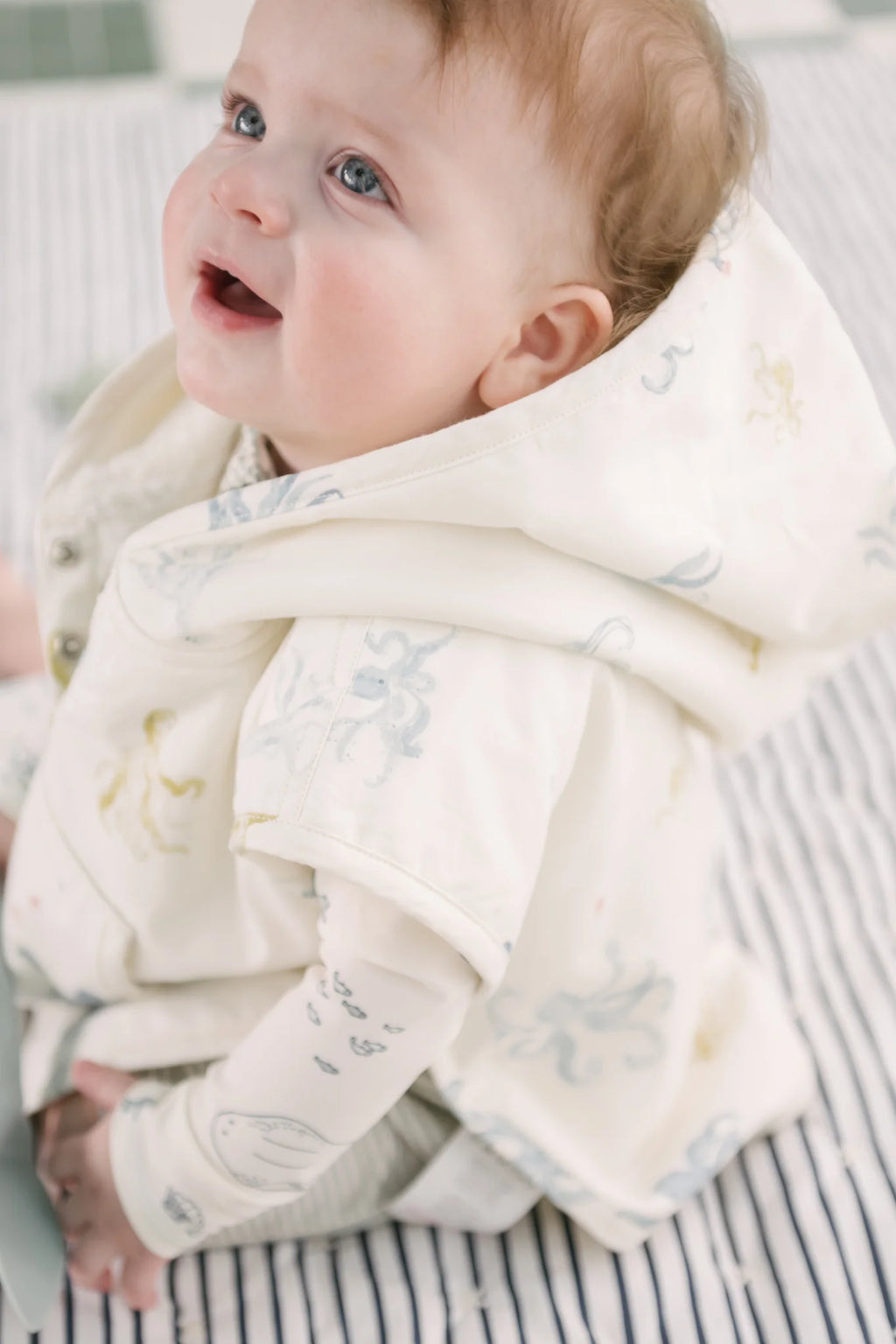 Hooded Poncho Towel Octopus Oasis