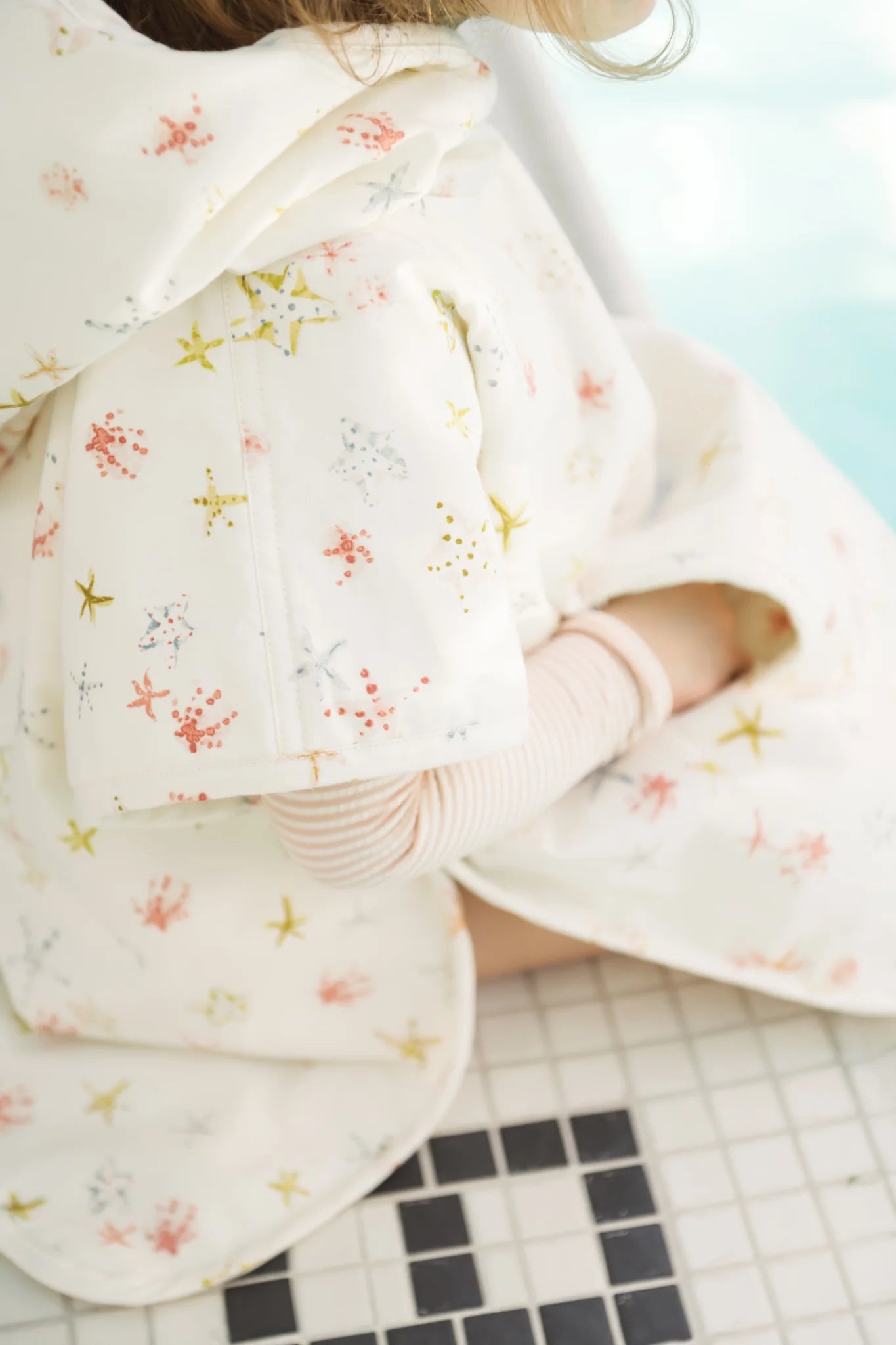 Hooded Poncho Towel Starfish