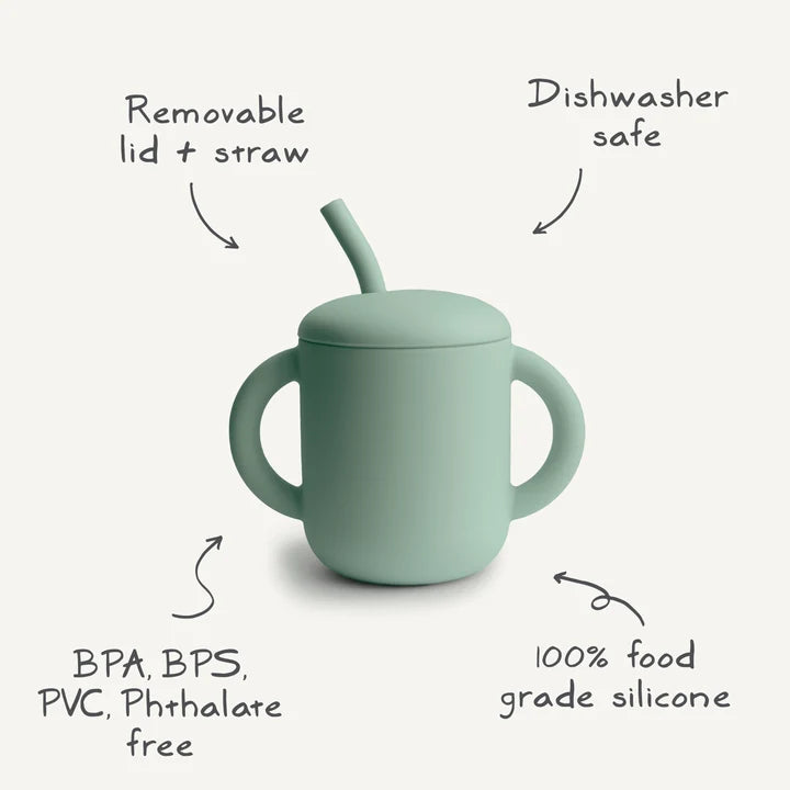 Silicone Training Cup + Straw Fairy Mice