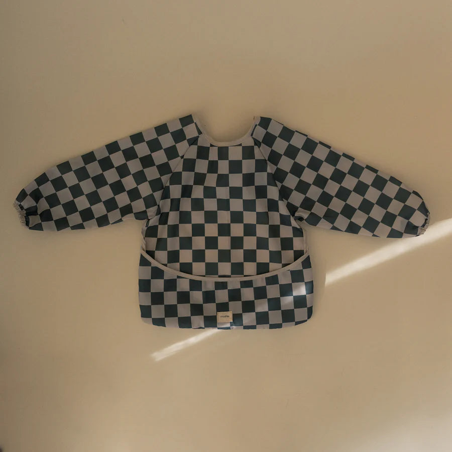 Long Sleeve Bib-Olive Check
