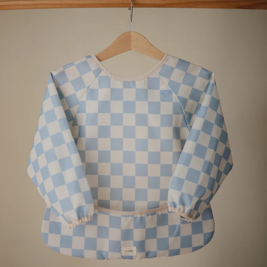 Long Sleeve Bib-Blue Check