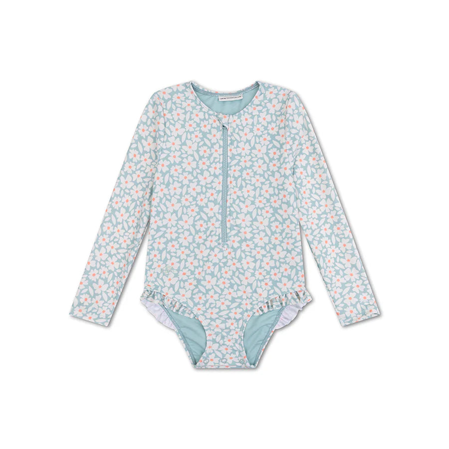 Florish | UV green swimsuit with long sleeves for girls