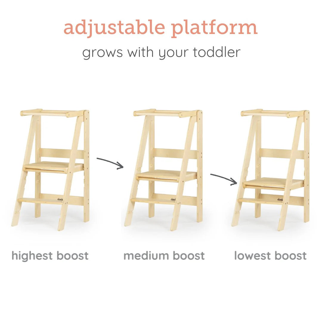 Folding Toddler Tower- Natural