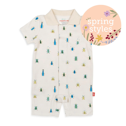 Just wing it organic cotton magnetic romper