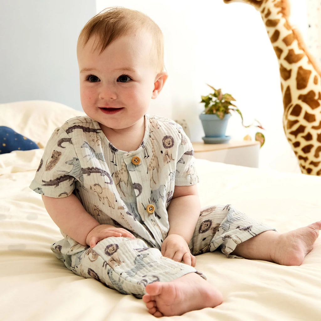 JUNGLE JAZZ COTTON ROMPER