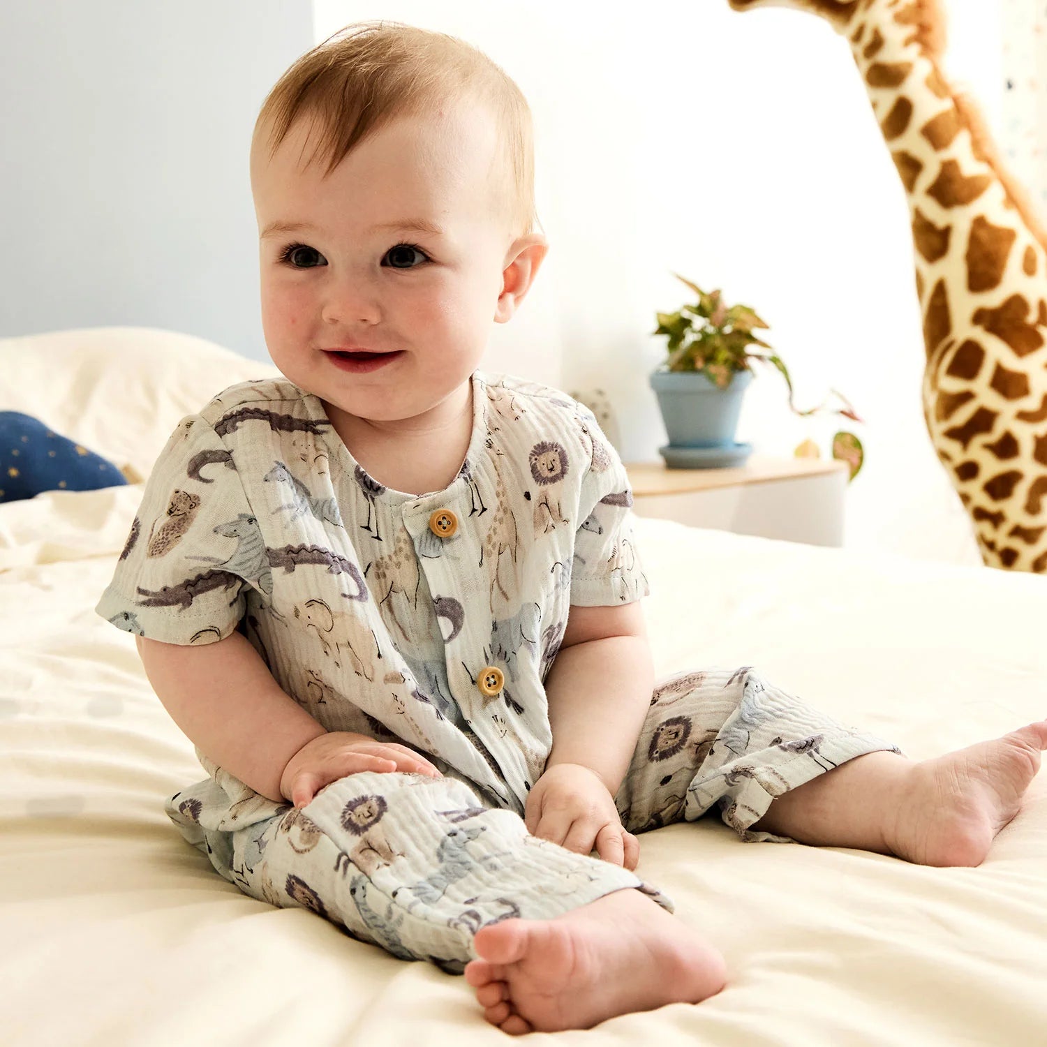 JUNGLE JAZZ COTTON ROMPER