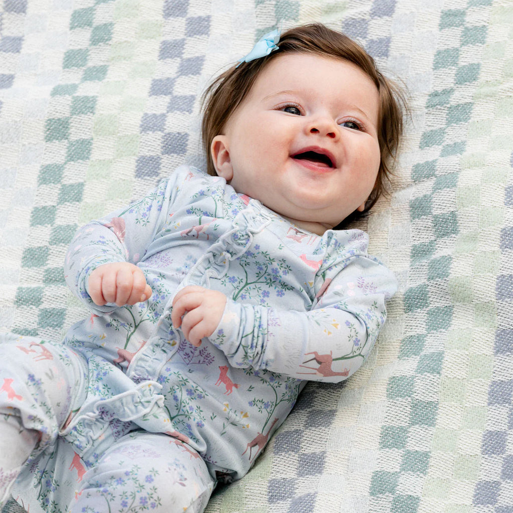 Love You Deerly Modal Magnetic Footie with Ruffle