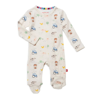 pasture bedtime organic cotton magnetic parent favorite footie